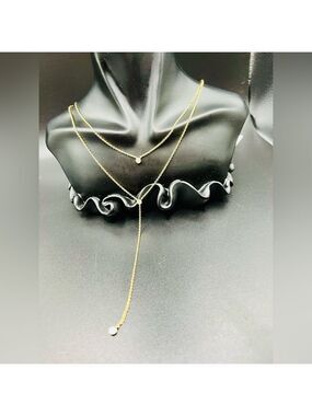 Jules Smith Gold Charm Necklace Crystal Accents
